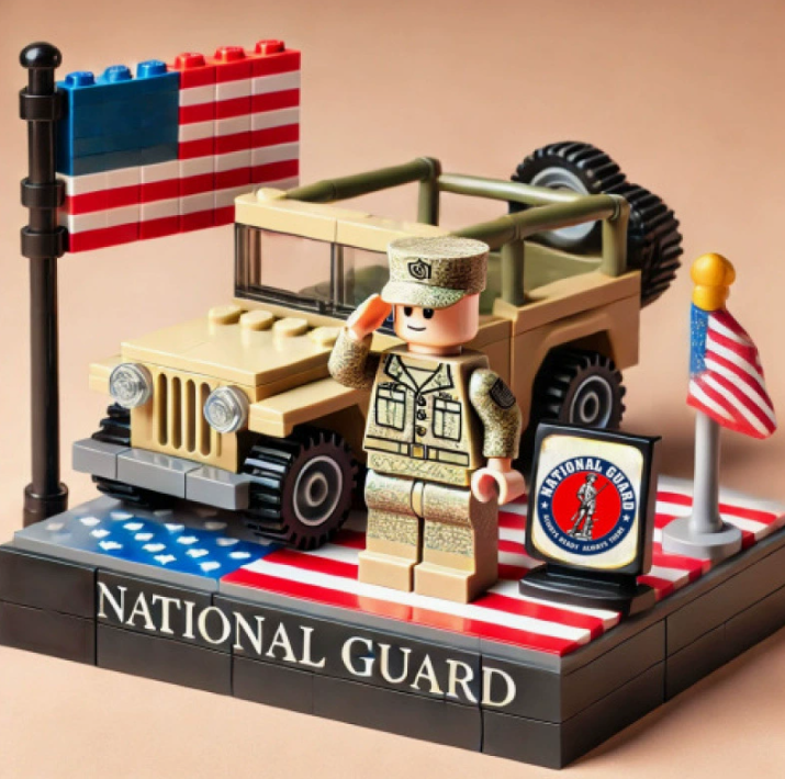 Veteran Brick Figure Display Set – Military Style Collectible