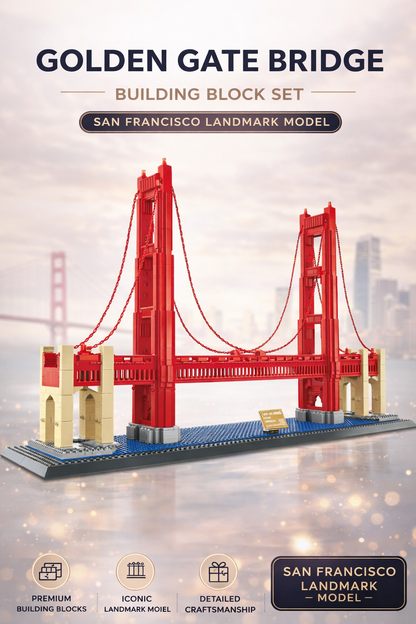 Golden Gate Bridge Building Block Set – San Francisco Landmark Model