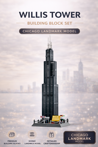 Willis Tower Building Block Set – Chicago Landmark Model