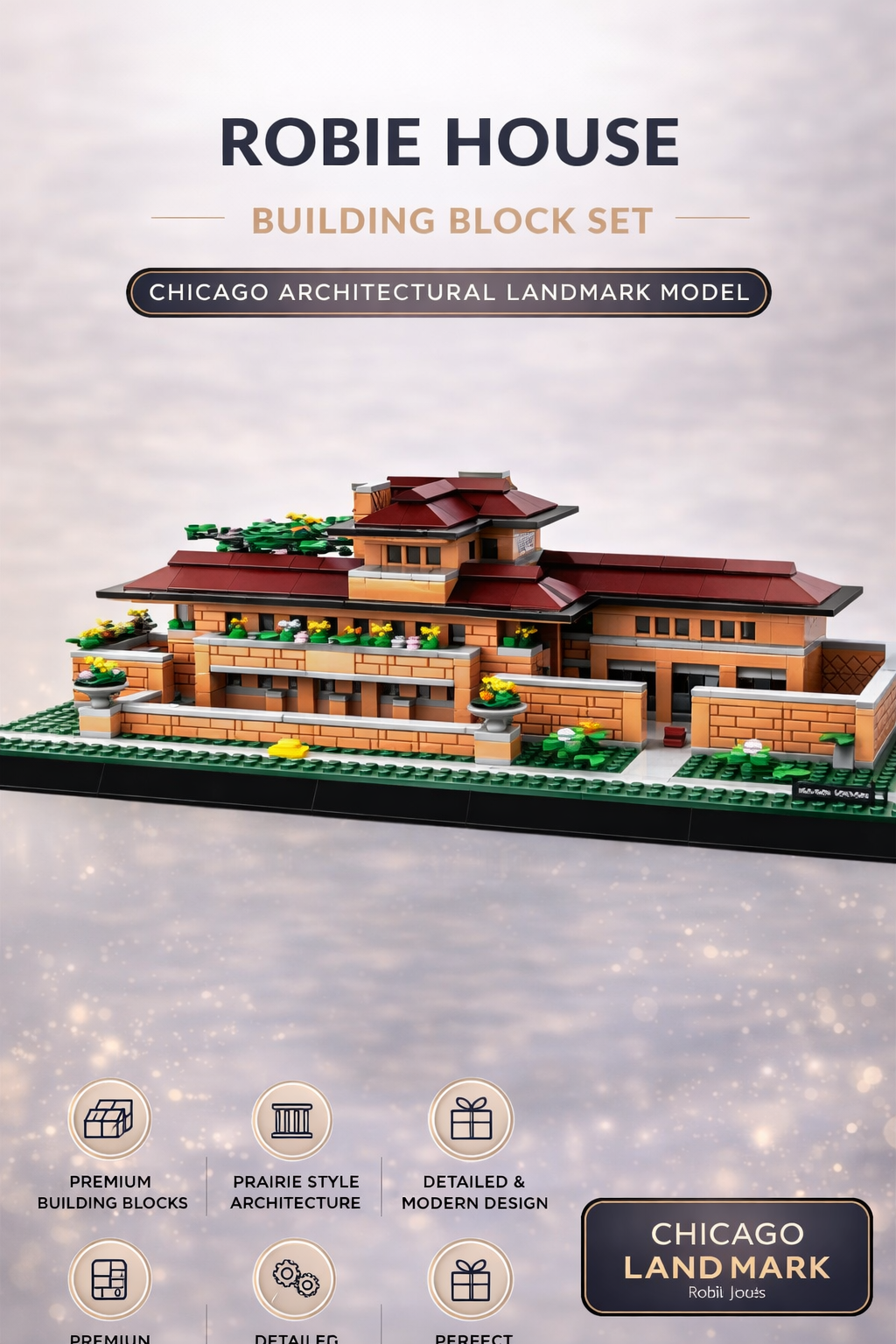 Robie House Building Block Set – Chicago Architectural Landmark Model