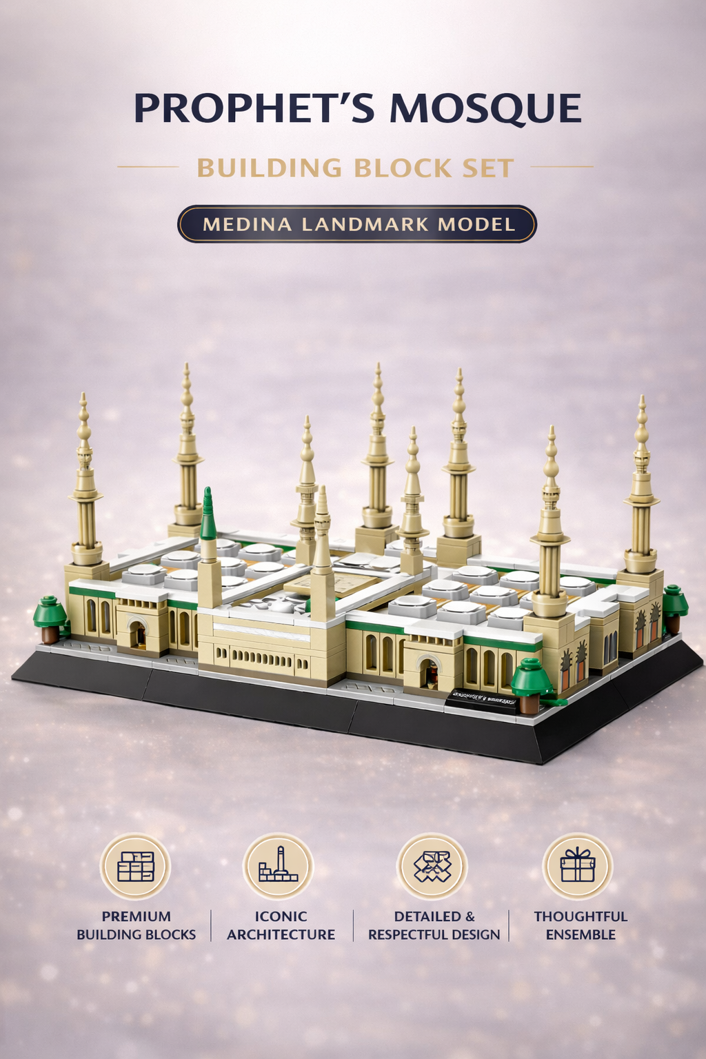 Prophet’s Mosque Architecture Building Block Set – Medina Landmark Model