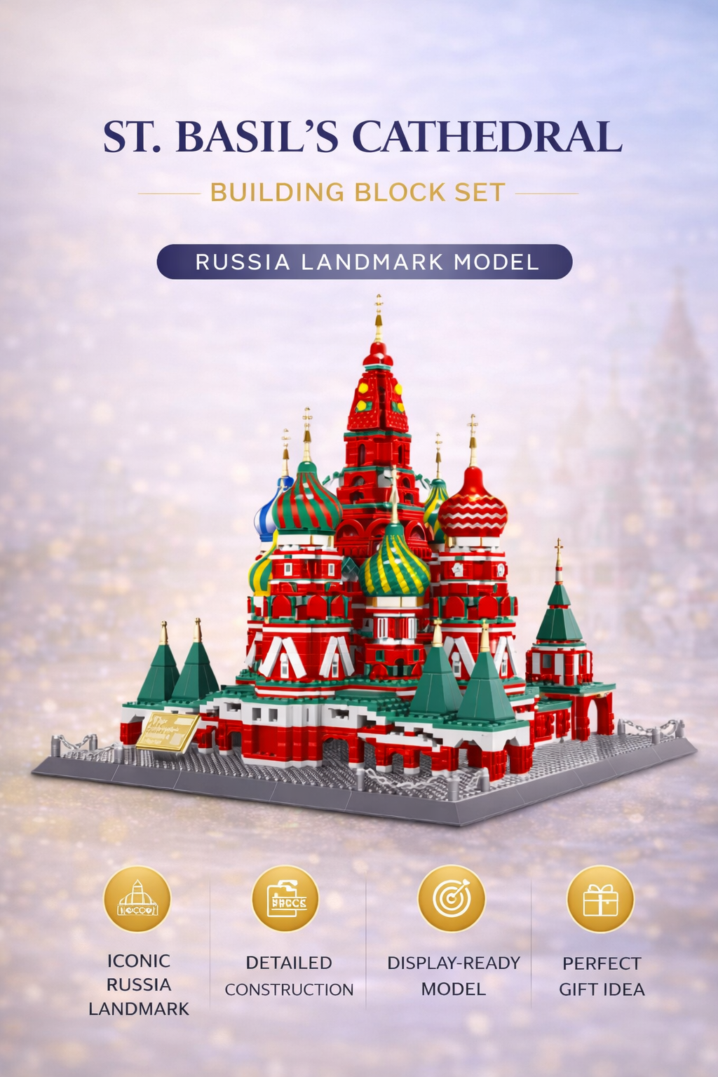 St. Basil’s Cathedral Building Block Set – Russia Landmark Model