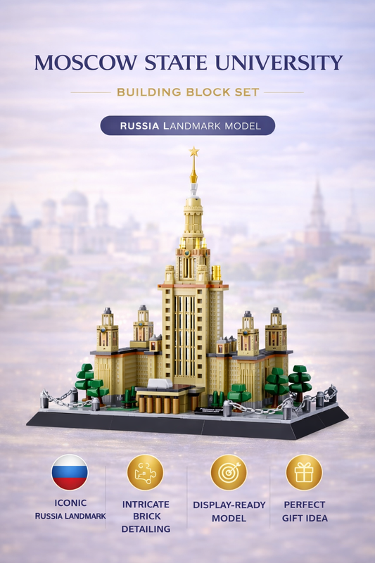 Moscow State University Building Block Set – Russia Landmark Model