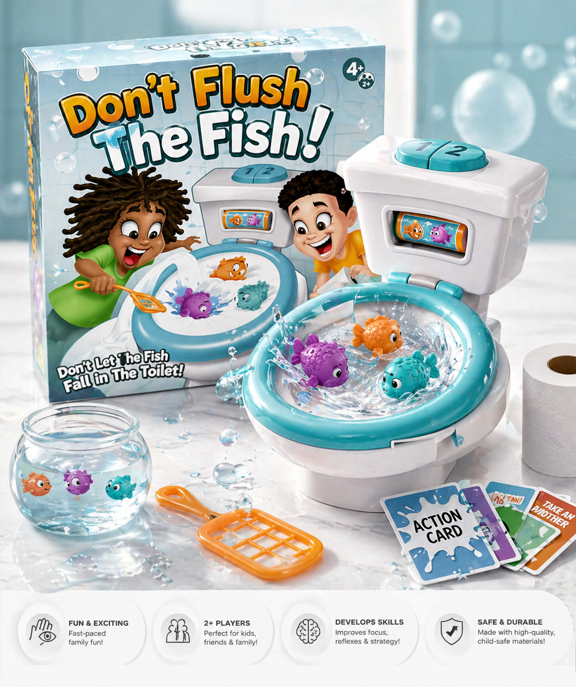 Don’t Flush The Fish! – Fun Family Board Game
