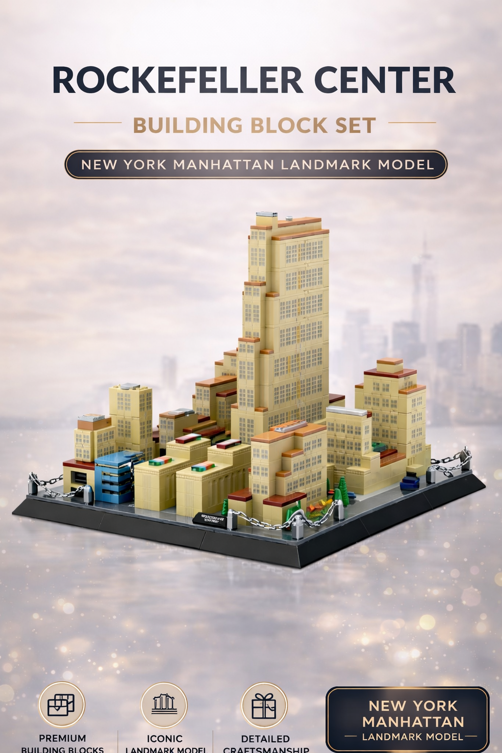 Rockefeller Center Building Block Set – New York Manhattan Landmark Model