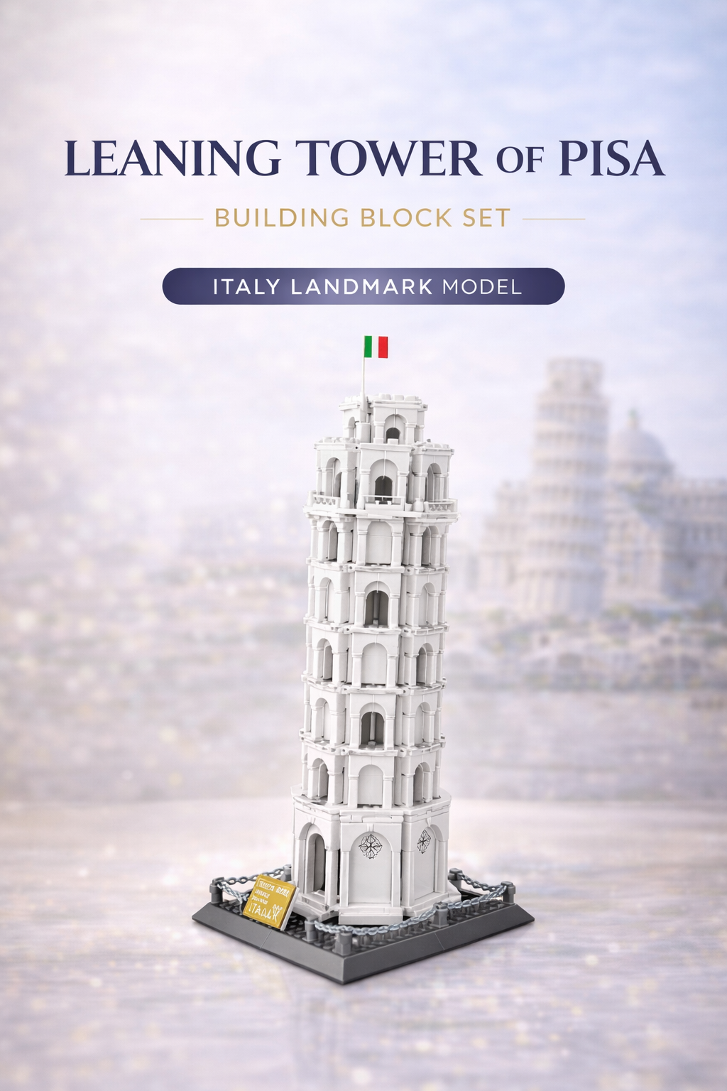 Leaning Tower of Pisa Building Block Set – Italy Landmark Model