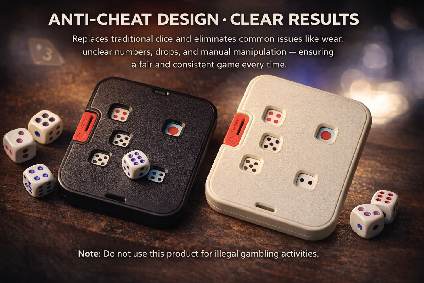 GAMBLER CARD Press-to-Roll Dice Card Game Edc Gadget