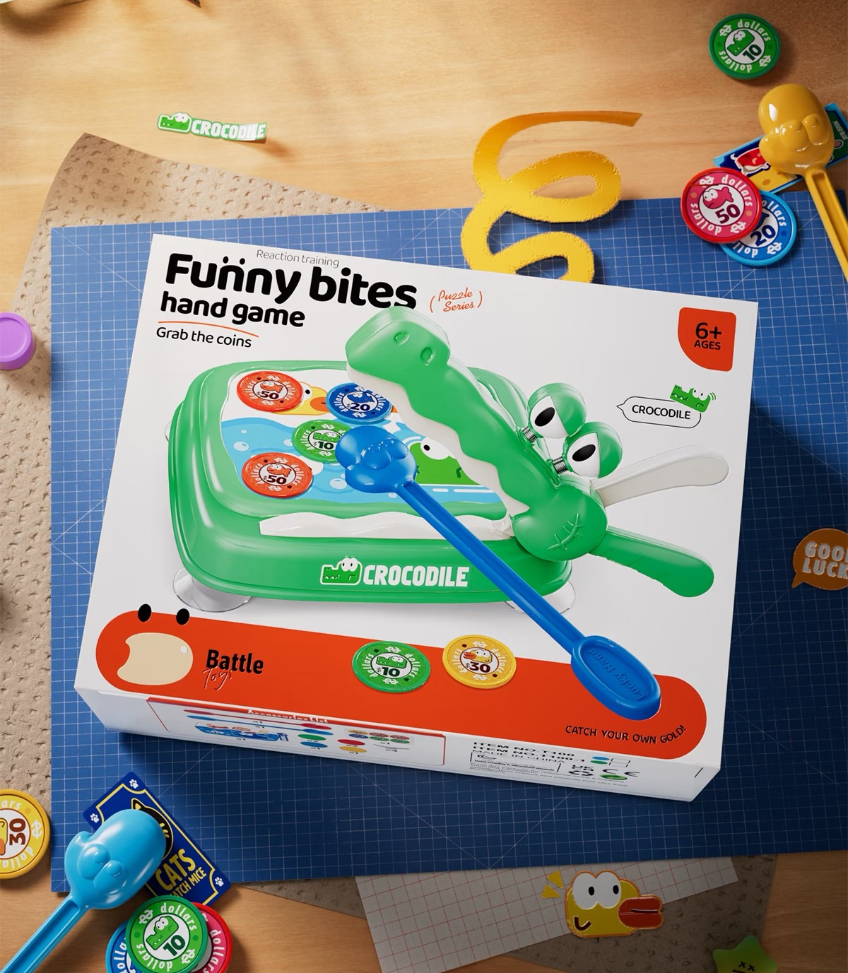 Funny hand bites game 2 in 1(Grab the coins) board games