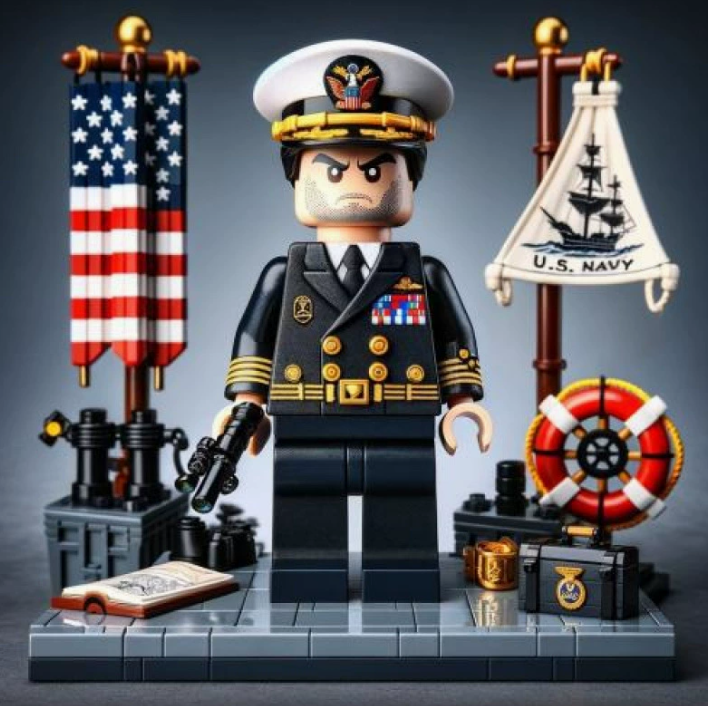 U.S. Military Style Officer Brick Figure – Premium Collectible Model