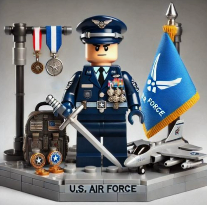 U.S. Military Style Officer Brick Figure – Premium Collectible Model