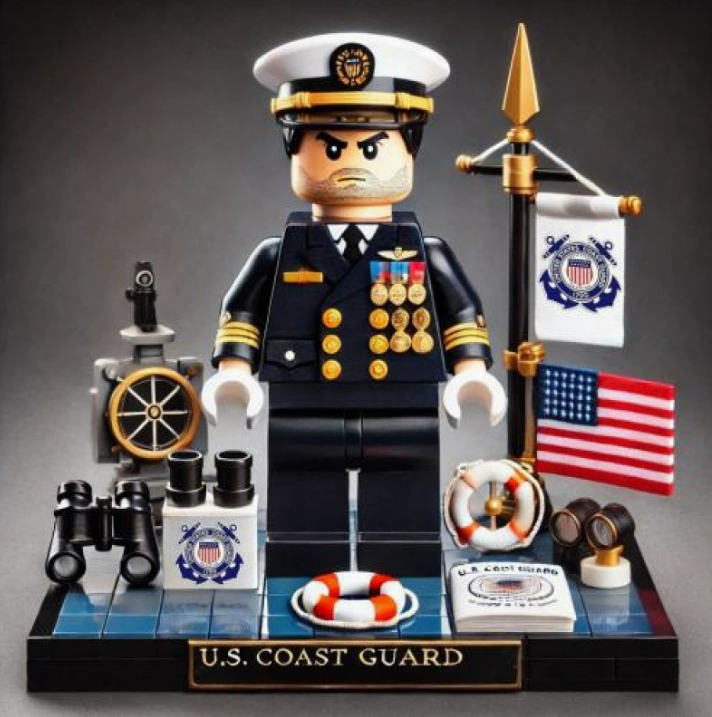 U.S. Military Style Officer Brick Figure – Premium Collectible Model