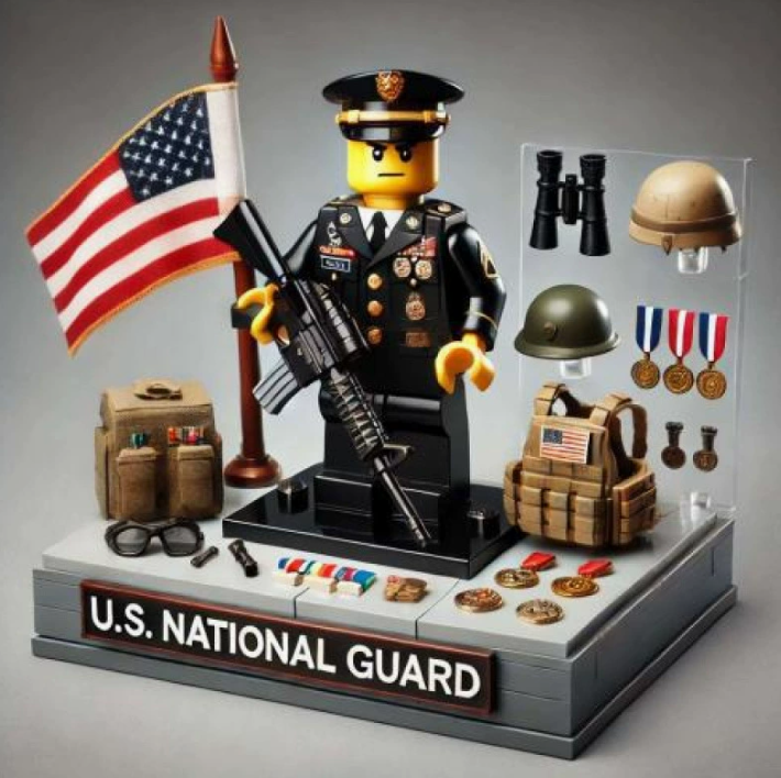 U.S. Military Style Officer Brick Figure – Premium Collectible Model
