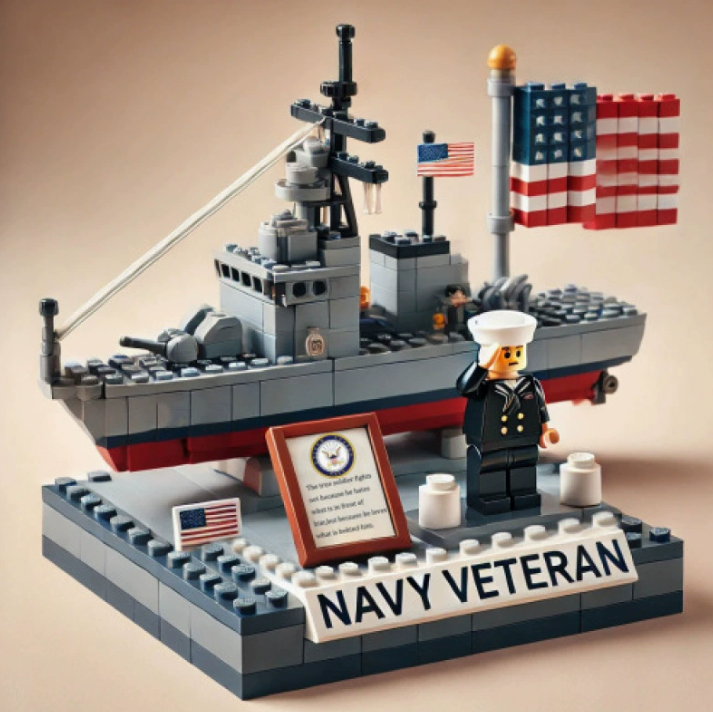 Veteran Brick Figure Display Set – Military Style Collectible