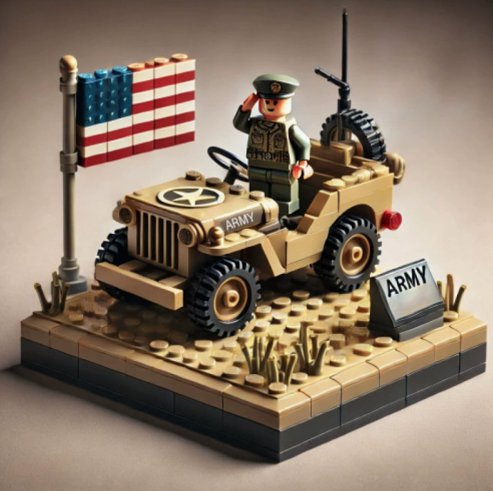 Veteran Brick Figure Display Set – Military Style Collectible