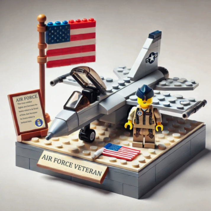 Veteran Brick Figure Display Set – Military Style Collectible