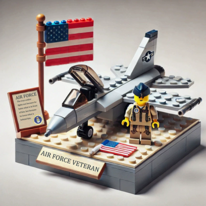 Veteran Brick Figure Display Set – Military Style Collectible