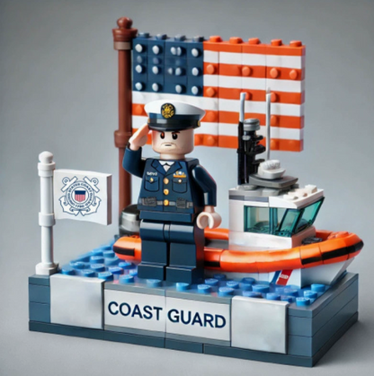 Veteran Brick Figure Display Set – Military Style Collectible