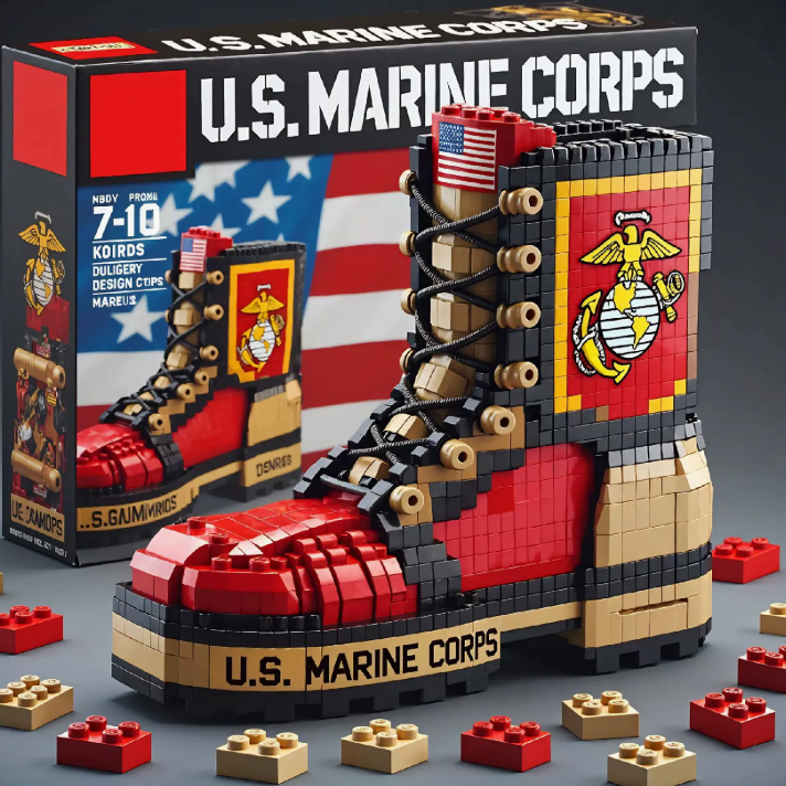 Military Tactical Boot Brick Building Set – Premium Collectible Display