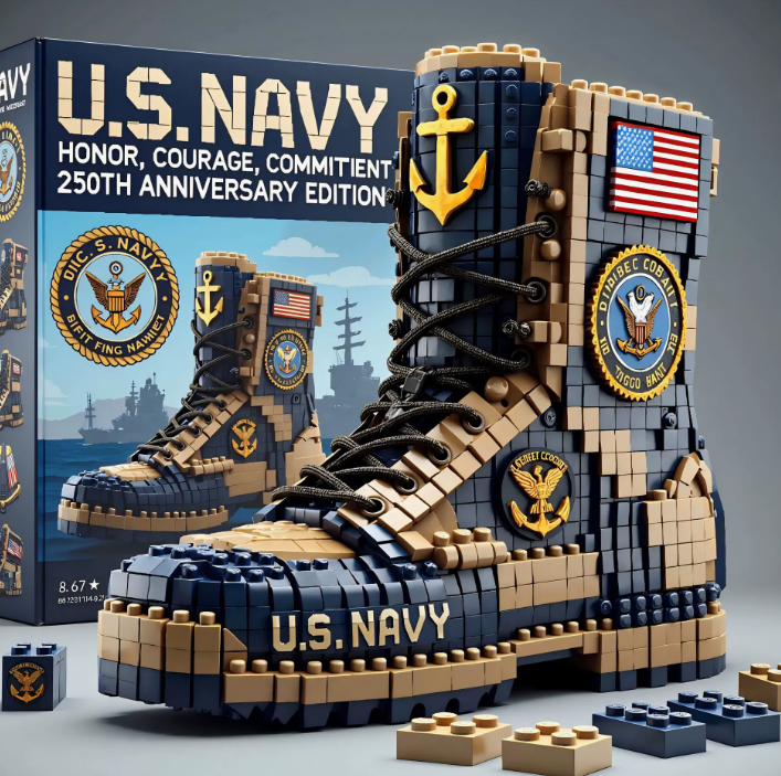 Military Tactical Boot Brick Building Set – Premium Collectible Display