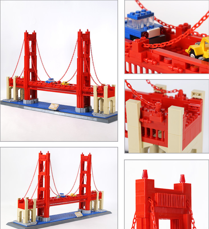 Golden Gate Bridge Building Block Set – San Francisco Landmark Model