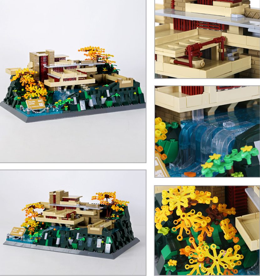 Fallingwater Building Block Set – Pennsylvania Architectural Landmark Model
