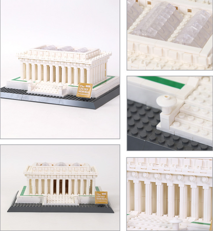 Lincoln Memorial Building Block Set – Washington Landmark Model