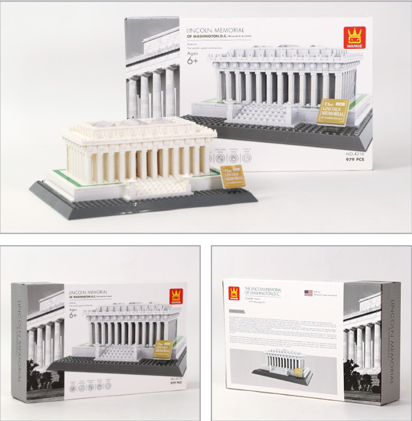 Lincoln Memorial Building Block Set – Washington Landmark Model