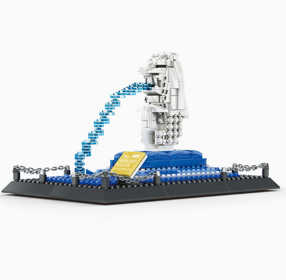 Merlion Statue Block Set – Singapore Landmark Model