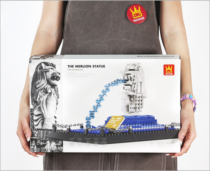 Merlion Statue Block Set – Singapore Landmark Model