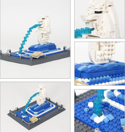 Merlion Statue Block Set – Singapore Landmark Model