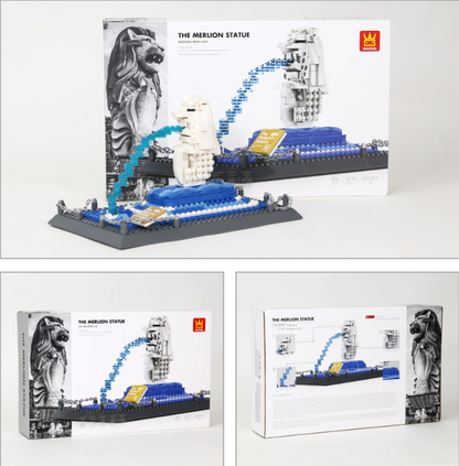 Merlion Statue Block Set – Singapore Landmark Model