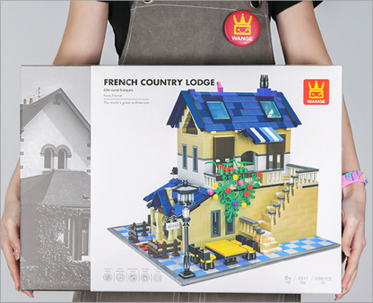 French Country Lodge Building Model Set