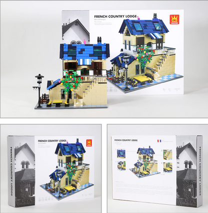 French Country Lodge Building Model Set