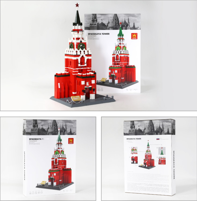 Spasskaya Tower Building Block Set – Moscow Landmark Model