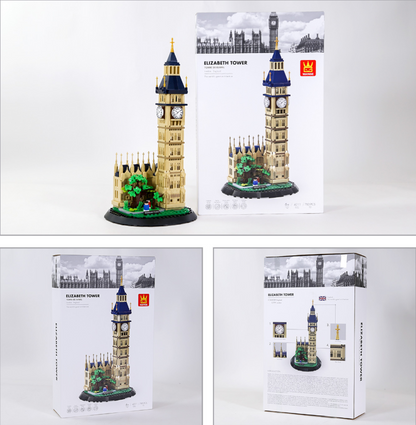 Elizabeth Tower Building Block Set – London UK Landmark Model