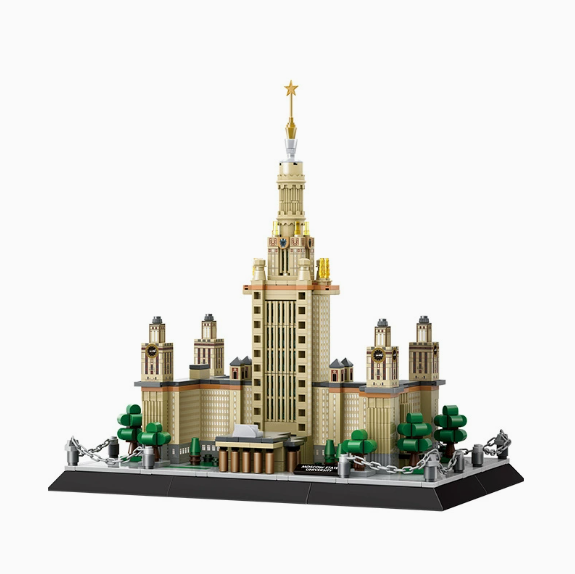 Moscow State University Building Block Set – Russia Landmark Model