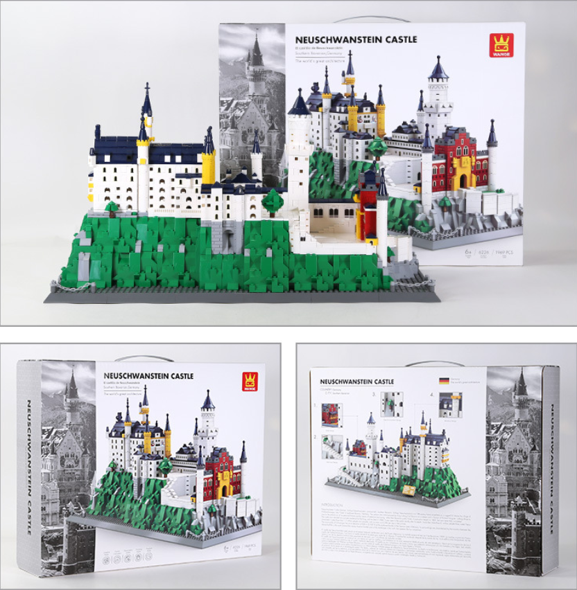 Neuschwanstein Castle Building Block Set – Germany Landmark Model
